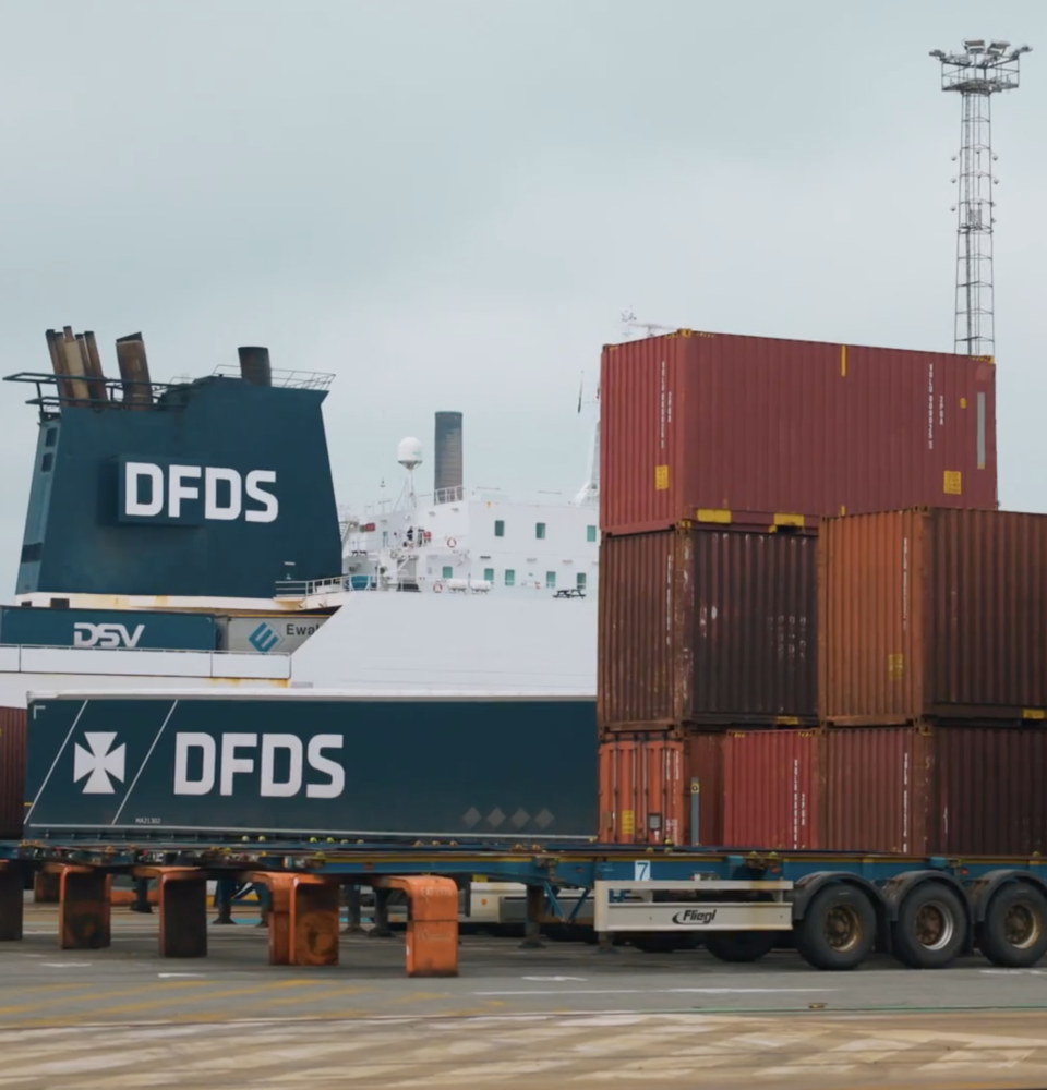 DFDS ferry or cargo ship